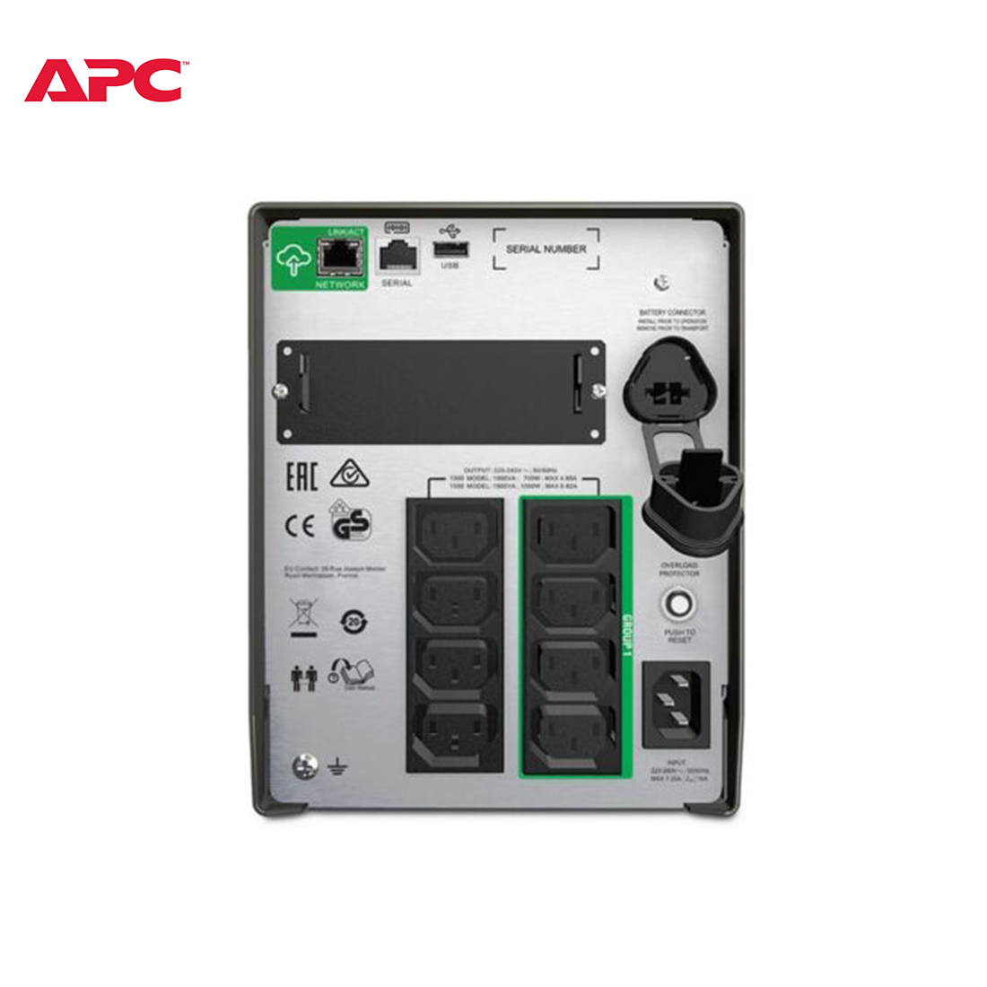เครื่องสำรองไฟ APC Smart-UPS, Line Interactive, 1000VA/700W, Tower, 230V